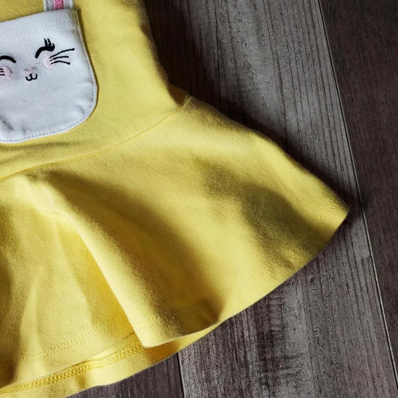 The Children's Place Gymboree Girls Embroidered Bunny Peplum Spring Dress 18-24m - Picture 10 of 12